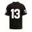 [Black Rugby Jersey #13] Black Breathable Rugby Jersey - Men's V-neck Short Sleeved Uniform for Training and Matches - Embroidered American Football Shirt #13