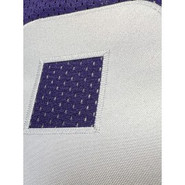 Men's Purple #18 Embroidered American Football Jersey - Breathable Loose Fit V-Neck Rugby Top for Sports, Casual Streetwear & Outdoor Activities | All-Season Machine Washable Shirt, Customizable Football Jersey, Quality Embroidered Detailing