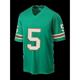 Men'S Green # 5 Breathable Rugby Shirt, Sports V-neck Short Sleeve Training Match Uniform, Embroidered American Football Shirt