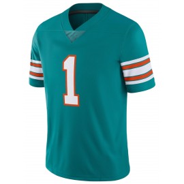 Men's Breathable Green #1 Embroidered Rugby Jersey - V-Neck Short Sleeve American Football Shirt, Loose Fit All-Season Training & Casual Wear, Machine Washable Sportswear for Men & Youths, Durable Sportswear