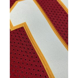 Men'S Red #15 Football Jersey - Loose Fit, Embroidered V-Neck Sports Shirt for Casual & Outdoor Wear, Breathable Mesh Fabric with Striped Trim, Perfect for Casual Attire, Sports Jersey | #15 Jersey | Durable Jerse