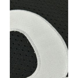 Men'S Black # 90 Breathable Rugby Jersey, Sports V-Neck Short Sleeved Uniform for Training And Matches, Embroidered American Football Shirt