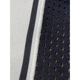 Men's Deep Blue # 22 Breathable Rugby Shirt, Sports V-neck Short Sleeve Training Match Uniform, Embroidered American Football Shirt