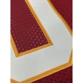 Men's Red #10 Embroidered American Football Jersey - Loose Fit Breathable V-Neck Rugby Top for Sports, Casual & Streetwear | All-Season Machine Washable Shirt for Adults & Teens, Customizable Football Jersey, Durable Sportswear