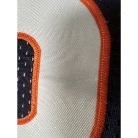 Men'S Deep Blue # 34 Breathable Rugby Shirt, Sports V-neck Short Sleeve Training Match Uniform, Embroidered American Football Shirt