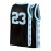 Men'S Blue Black Spliced Diamond Grid Basketball Top # 23 Classic Retro Embroidered Letter Sleeveless Sweat wicking Breathable Tank Top Basketball Suit