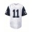 Men'S White # 11 American Football Jacket with Loose Embroidered Sports, Fashionable, Casual, Street Breathable Rugby Top