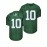 Men's Green# 10 Breathable Rugby Shirt, Sports V-neck Short Sleeve Training Match Uniform, Embroidered American Football Shirt