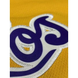 Men's Yellow #77 Basketball Jersey - Retro Embroidered Letter Design, Loose Fit Breathable Fabric, All-Season Casual & Sports Wear, Machine Washable Round Neck Vest for Men & Youths, Basketball Gear, Team Apparel, Durable Sports Apparel