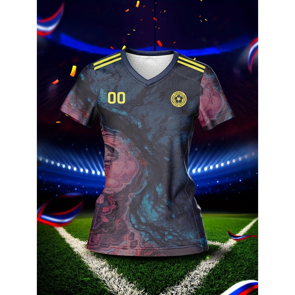 Customizable Women'S V-Neck Soccer Jersey - Personalized Team Training & Fitness Shirt with Quick-Dry, Breathable Fabric, Ideal for Spring/Summer/Fall Sports Activities, Allseason Sports Apparel|Allseason Apparel|Comfortable Fit Customizable Women'S V-Neck Soccer Jersey - Personalized Team Training & Fitness Shirt with Quick-Dry, Breathable Fabric, Ideal for Spring/Summer/Fall Sports Activities, Allseason Sports Apparel|Allseason Apparel|Comfortable Fit
