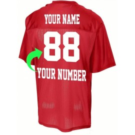 Customize your own football jerseys. Customize your name and team number. Personalized large-sized football jerseys for ball games and daily outdoor activities