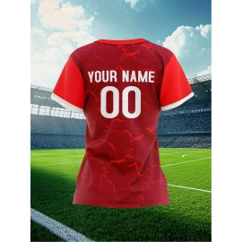 Custom Women'S Plus-Size Soccer Jerseys with Personalized Names And Numbers, Designed for Comfort And Lightweight Use in Sports And Leisure, Suitable for Baseball.