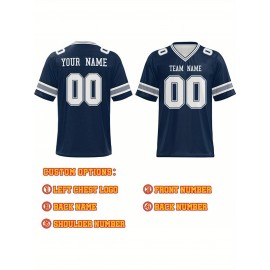 Personalized Football jersey Custom Football jersey Printed T-shirts Customize your favorite team and number, Everyday personalized hip-hop short-sleeved shirts, button- shirts