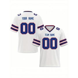 Personalized Football jersey Custom Football jersey Printed T-shirts Customize your favorite team and number, Everyday personalized hip-hop short-sleeved shirts, button- shirts