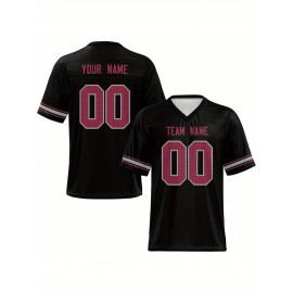 Personalized Football jersey Custom Football jersey Printed T-shirts Customize your favorite team and number, Everyday personalized hip-hop short-sleeved shirts, button- shirts