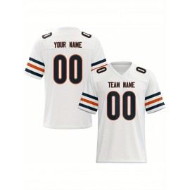 Personalized Football jersey Custom Football jersey Printed T-shirts Customize your favorite team and number, Everyday personalized hip-hop short-sleeved shirts, button- shirts