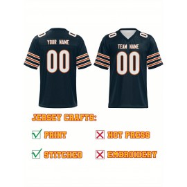 Personalized Football jersey Custom Football jersey Printed T-shirts Customize your favorite team and number, Everyday personalized hip-hop short-sleeved shirts, button- shirts