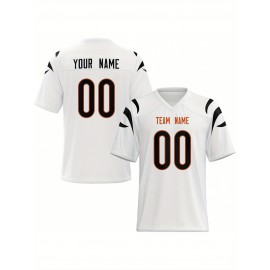 Personalized Football jersey Custom Football jersey Printed T-shirts Customize your favorite team and number, Everyday personalized hip-hop short-sleeved shirts, button- shirts